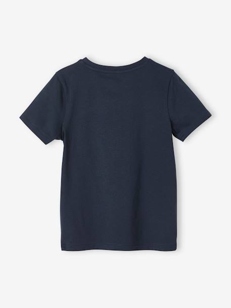 T-shirt motif crayonné garçon manches courtes BLEU+gris clair chiné 3 - vertbaudet enfant 