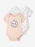 Lot de 2 bodies bébé fille Disney Marie® Rose et blanc 1 - vertbaudet enfant 