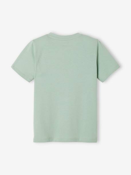 T-shirt imprimé Basics garçon manches courtes blanc+BLEU AQUA+bleu nuit+bleu roi+jaune+menthe+vert sauge 6 - vertbaudet enfant 