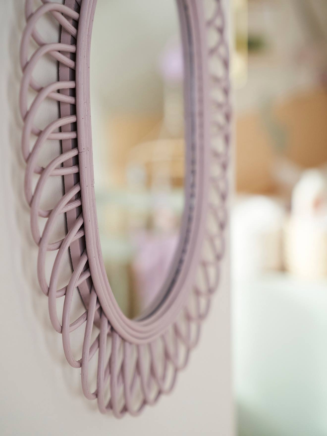 Miroir ovale en rotin DOUCE PROVENCE violet (Vertbaudet) - Image 3