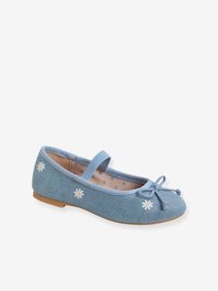 Chaussures-Chaussures fille 23-38-Ballerines fille en toile brodée