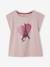 T-shirt fille motif city détails pailletés écru+rose mauve 4 - vertbaudet enfant 