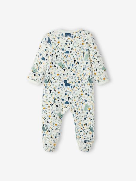 Pyjama bébé garçon en velours ouverture pont Oeko Tex® ivoire imprimé 2 - vertbaudet enfant 