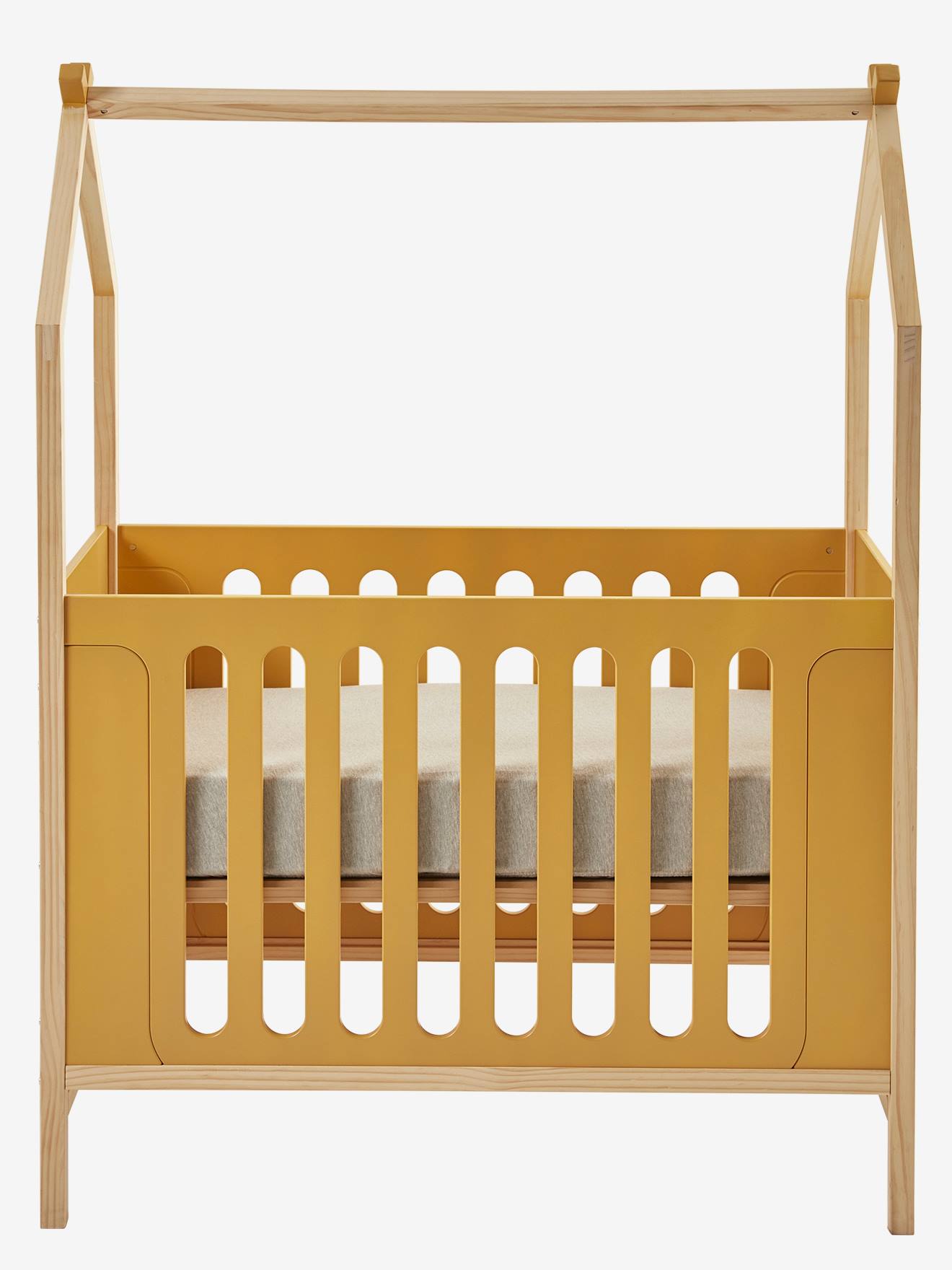 Lit Bebe Cabane Coconut Transformable En Banquette Sable Vertbaudet