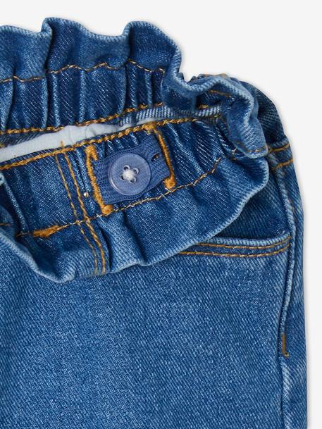 Jupe en jean style 'paperbag' fille stone 10 - vertbaudet enfant 