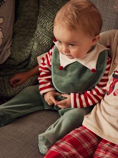 Bébé-Pyjama, surpyjama-Coffret cadeau de Noël bébé dors-bien en velours + bavoir