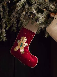 Linge de maison et décoration-Chaussette de Noël à sequins réversibles Mr Biscuit