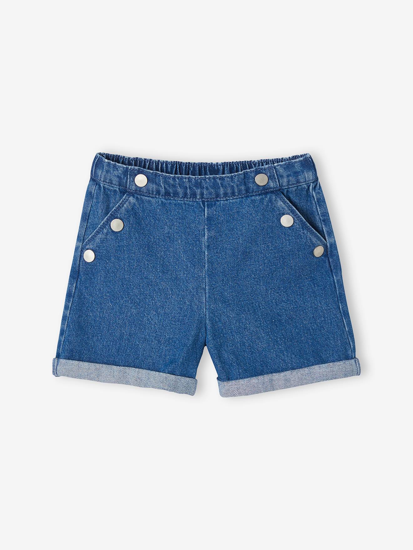 Ensemble Short En Jean Fille 4 Pièces Taille 8/10/12 – Imprimé Animal Et Néon – Piper