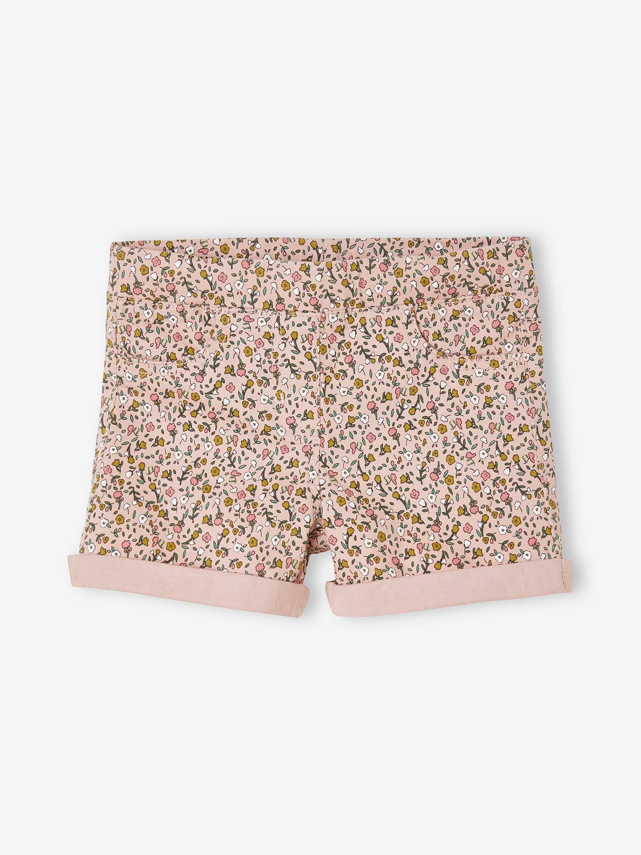 Short tregging imprimé fleurs fille rose blush imprimé