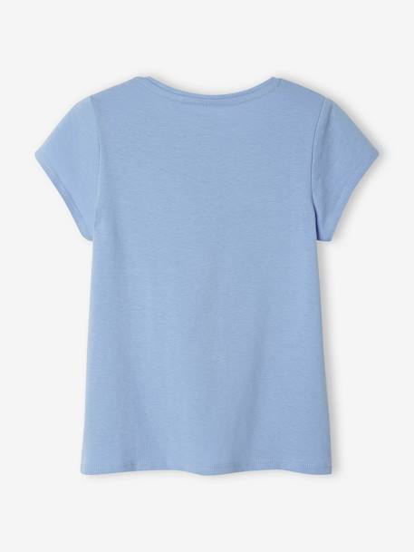 Tee-shirt à message fille blanc+bleu+bleu marine+camel+corail+jaune+rose 6 - vertbaudet enfant 