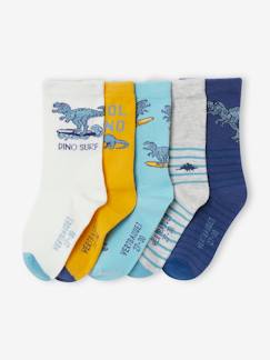 Garçon-Sous-vêtement-Lot de 5 paires de chaussettes dinosaures Oeko-Tex®