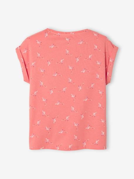 T-shirt imprimé détails irisés fille Oeko-Tex® blanc imprimé+rose imprimé 7 - vertbaudet enfant 