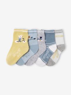 Bébé-Chaussettes, Collants-Lot de 5 paires de chaussettes aventures bébé garçon