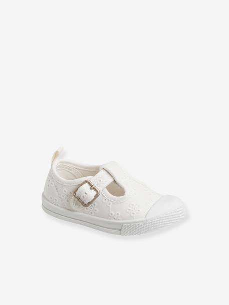 VERTBAUDET Tennis Scratchées Bébé Fille En Toile - Baskets Confortables Et Stylées