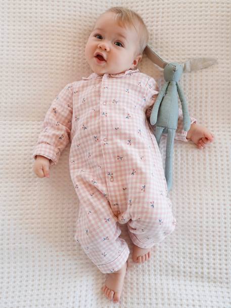 oeko-tex-Bébé-Pyjama bébé en flanelle de coton ouverture naissance