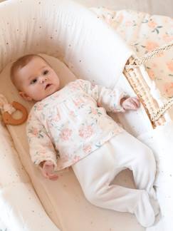 Bébé-Pyjama, surpyjama-Dors-bien effet 2 en 1 en velours et gaze de coton bébé et son doudou assorti