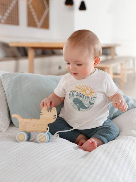 Bébé-Pantalon bébé mixte coupe sarouel en gaze de coton
