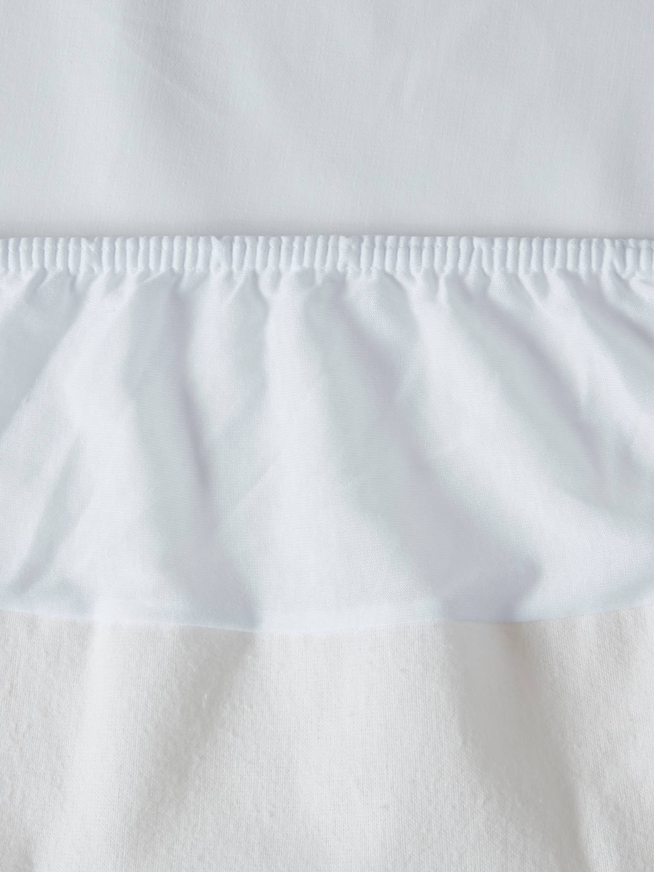 Alèse molleton imperméable coton bio* blanc (Vertbaudet) - Image 2