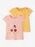 Lot de 2 T-shirts bébé fille manches courtes lot blanc+lot bois de rose+lot rose pâle 16 - vertbaudet enfant 