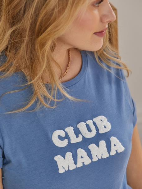 T-shirt à message grossesse et allaitement en coton bio personnalisable Bleu+Gris anthracite+Moutarde+Rose 6 - vertbaudet enfant 