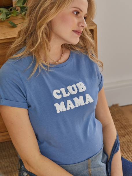 T-shirt à message grossesse et allaitement en coton bio personnalisable Bleu+Gris anthracite+Moutarde+Rose 11 - vertbaudet enfant 