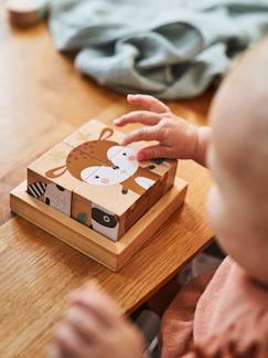 Idées cadeaux bébés et enfants-Puzzle 4 cubes Forêt Enchantée en bois FSC®
