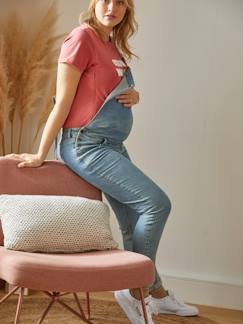 Salopette en jean stretch de grossesse  - vertbaudet enfant