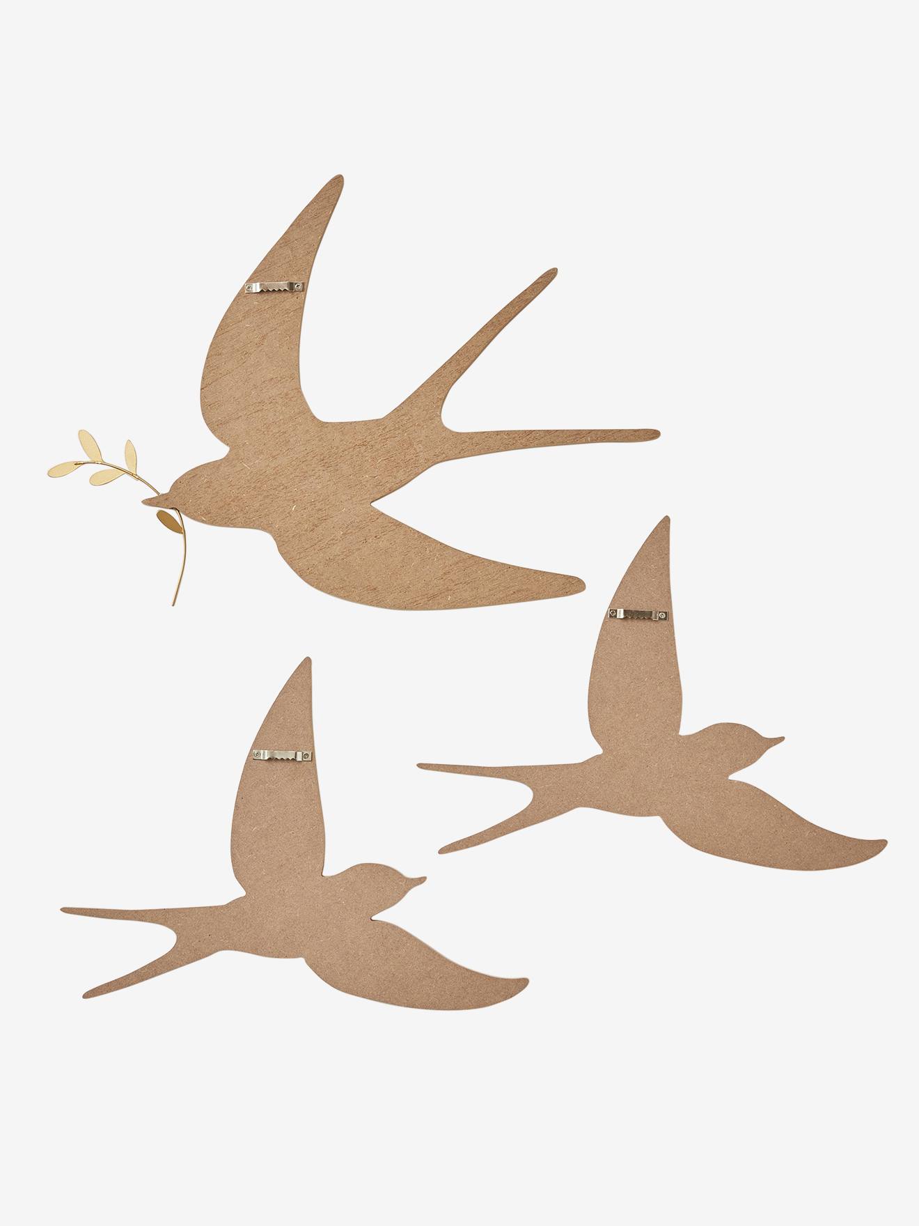 Lot de 3 hirondelles murales marron (Vertbaudet) - Image 2