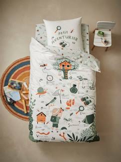 Linge de maison et décoration-Linge de lit enfant-Parure housse de couette + taie d'oreiller enfant MA CABANE