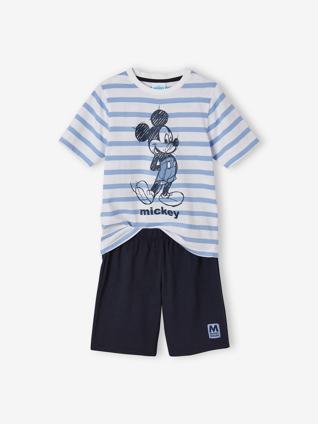 Pyjashort Garçon Disney® Mickey Bleu Rayé