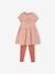 Ensemble 2 pièces robe et legging fille détails irisés encre imprimé+rose blush 6 - vertbaudet enfant 