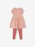 Ensemble 2 pièces robe et legging fille détails irisés encre imprimé+rose blush 10 - vertbaudet enfant 