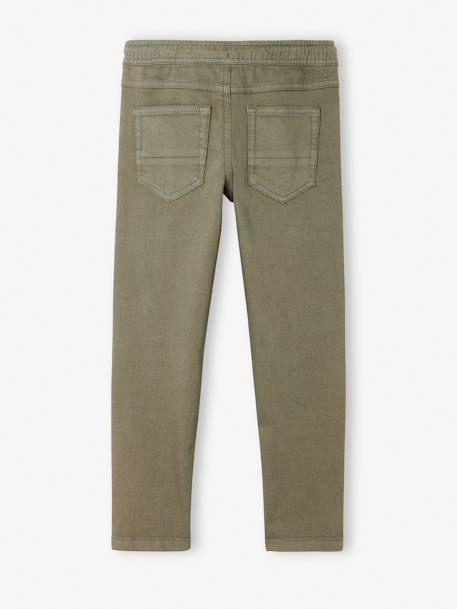 Pantalon slim couleur facile à enfiler garçon Anthracite+BEIGE+BLEU+KAKI+Vert olive 34 - vertbaudet enfant 