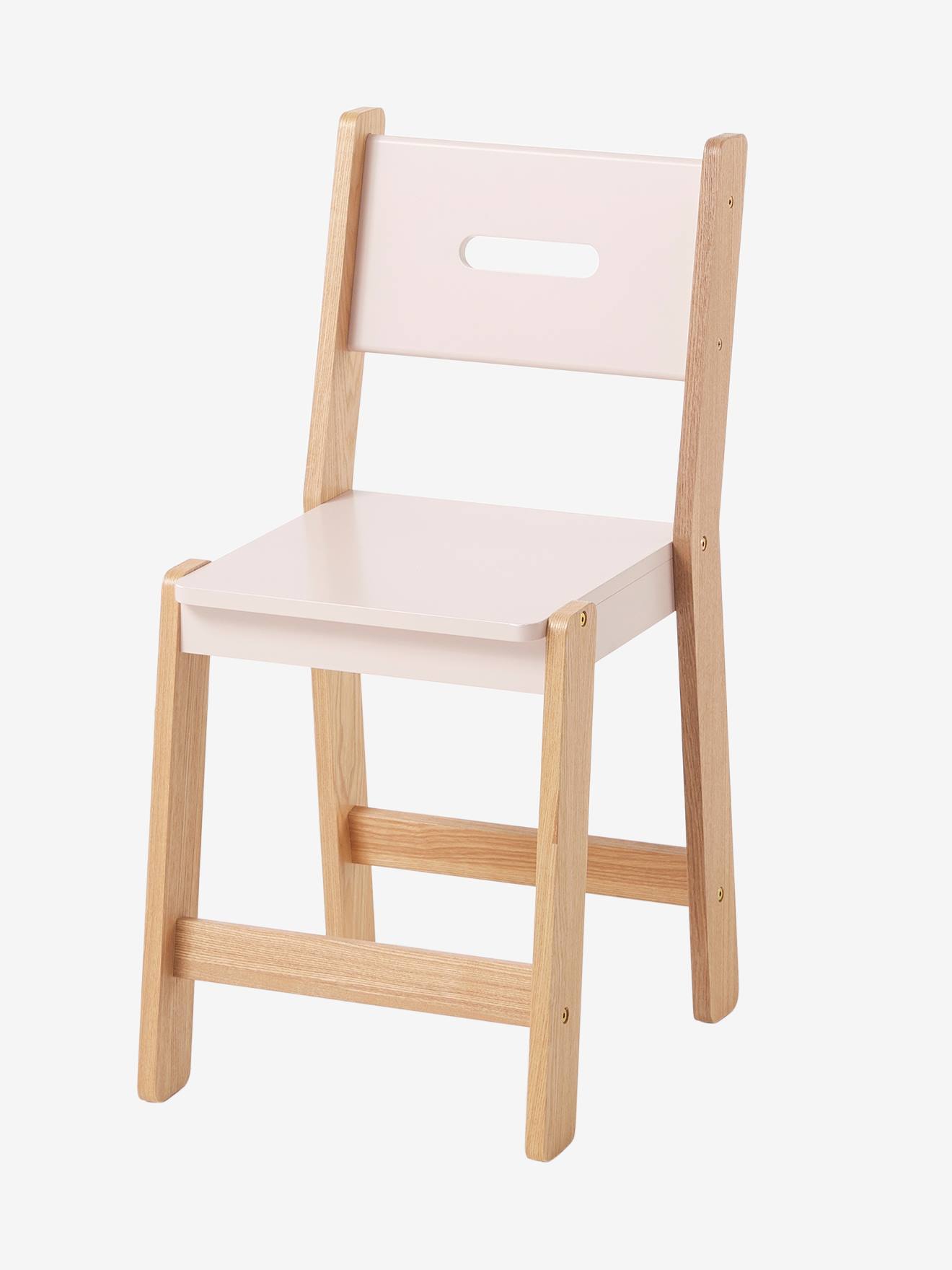 Chaise enfant, assise H 45 cm LIGNE ARCHITEKT rose/bois