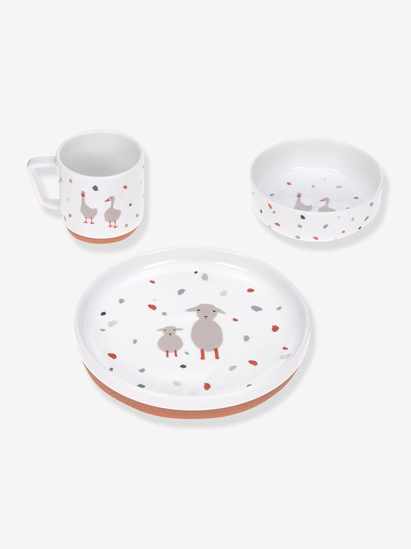 Coffret Repas Lässig En Porcelaine Tiny Farmer Mouton & Oie