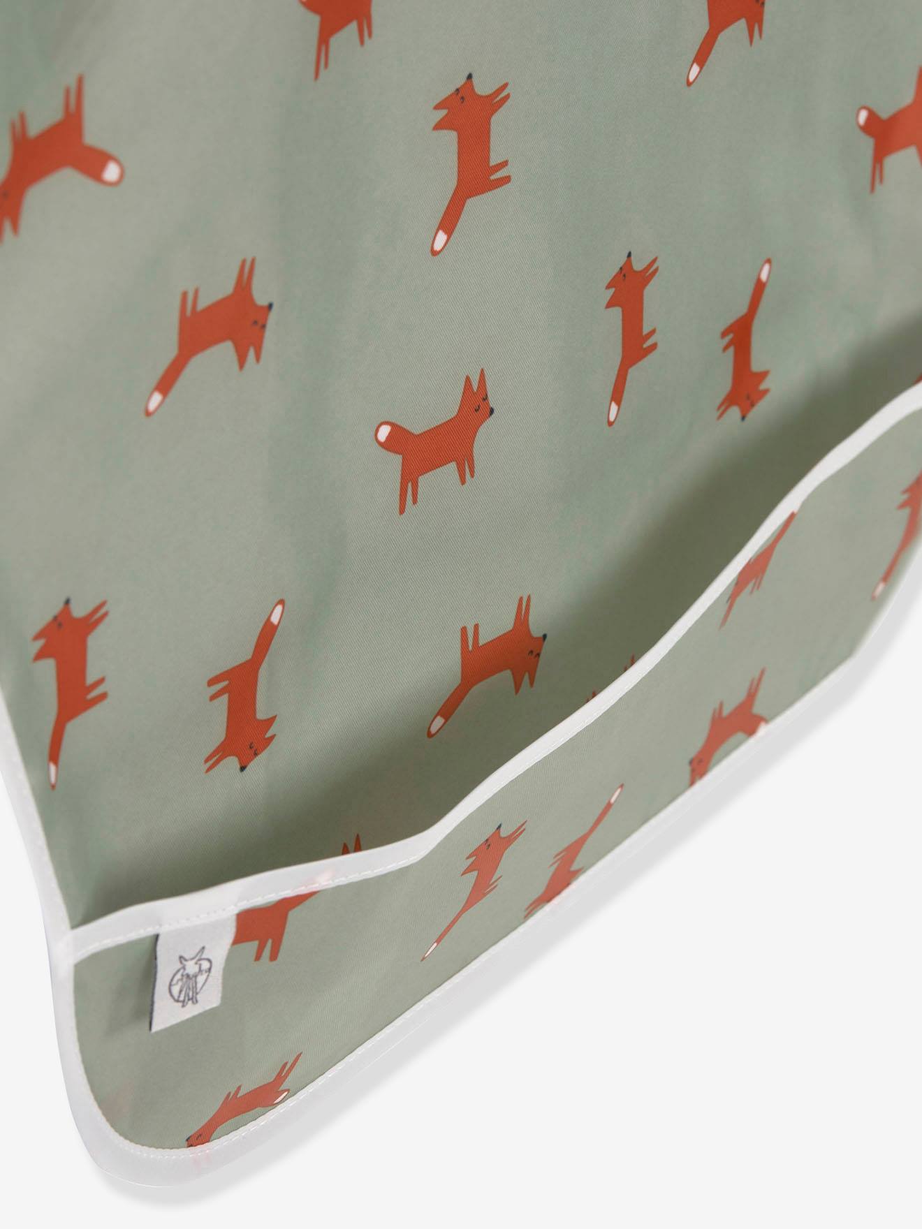 Lot de 2 bavoirs manches longues LÄSSIG little forest renard - vert ol (Lassig) - Image 1