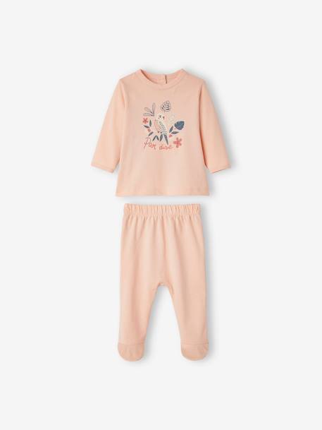 Lot de 2 pyjamas 2 pièces bébé fille Oeko Tex® lot rose poudré 2 - vertbaudet enfant 