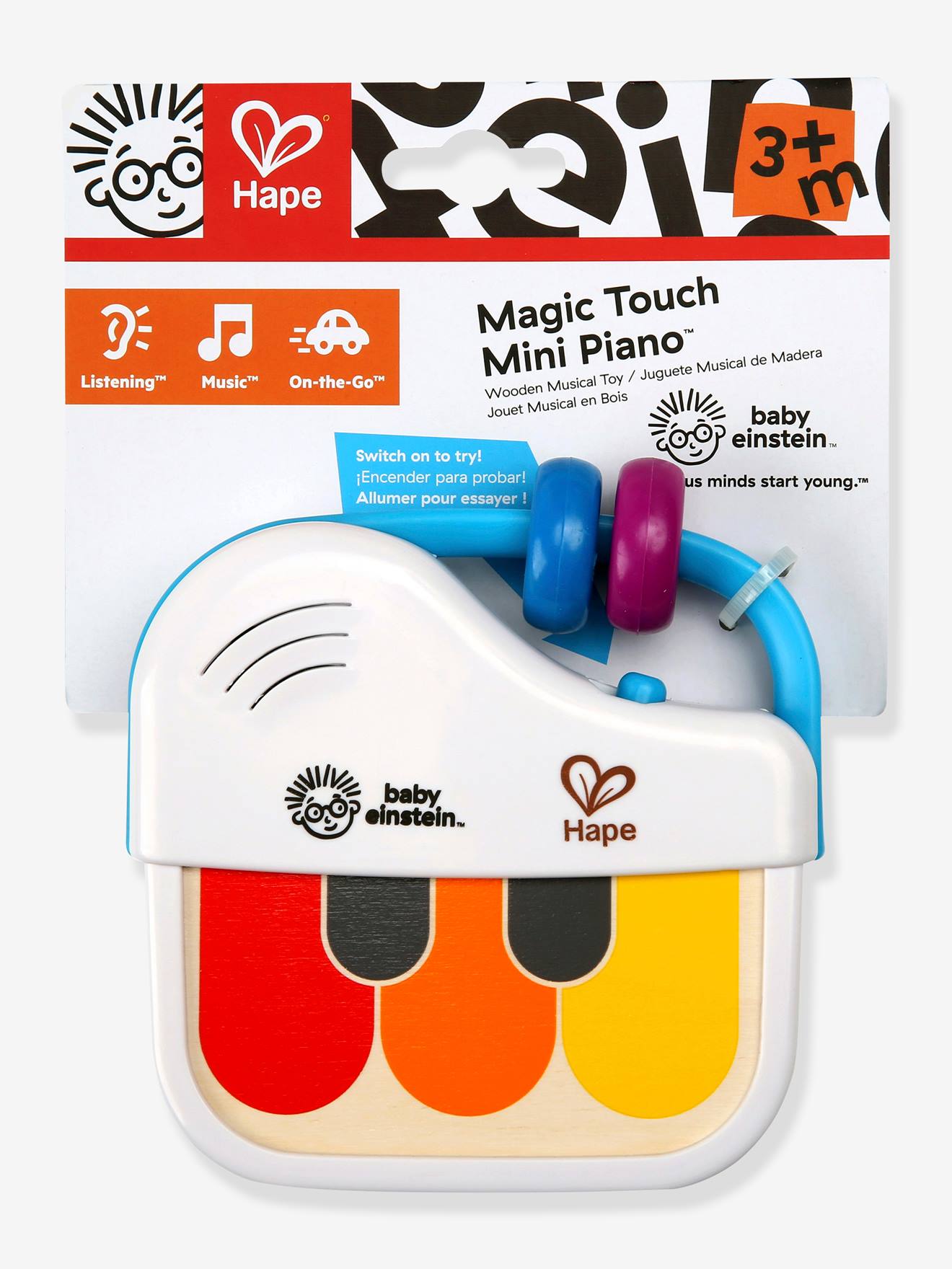 Hochet Mini Piano Magic Touch - Hape Multicolore