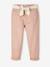 Pantalon Mom et sa ceinture en gaze de coton fille moutarde+pêche+rose+rouge+vert émeraude 18 - vertbaudet enfant 