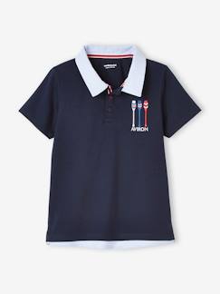 Garçon-T-shirt, polo, sous-pull-Polo-Polo garçon détails en chambray motif dos