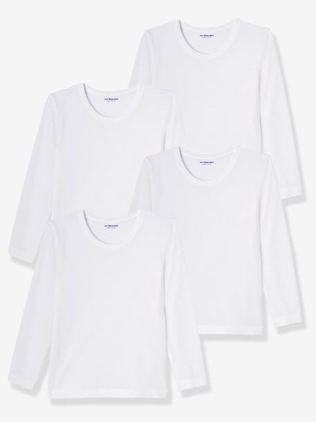 Lot de 4 T-shirts garçon Oeko-Tex® blanc 1 - vertbaudet enfant 