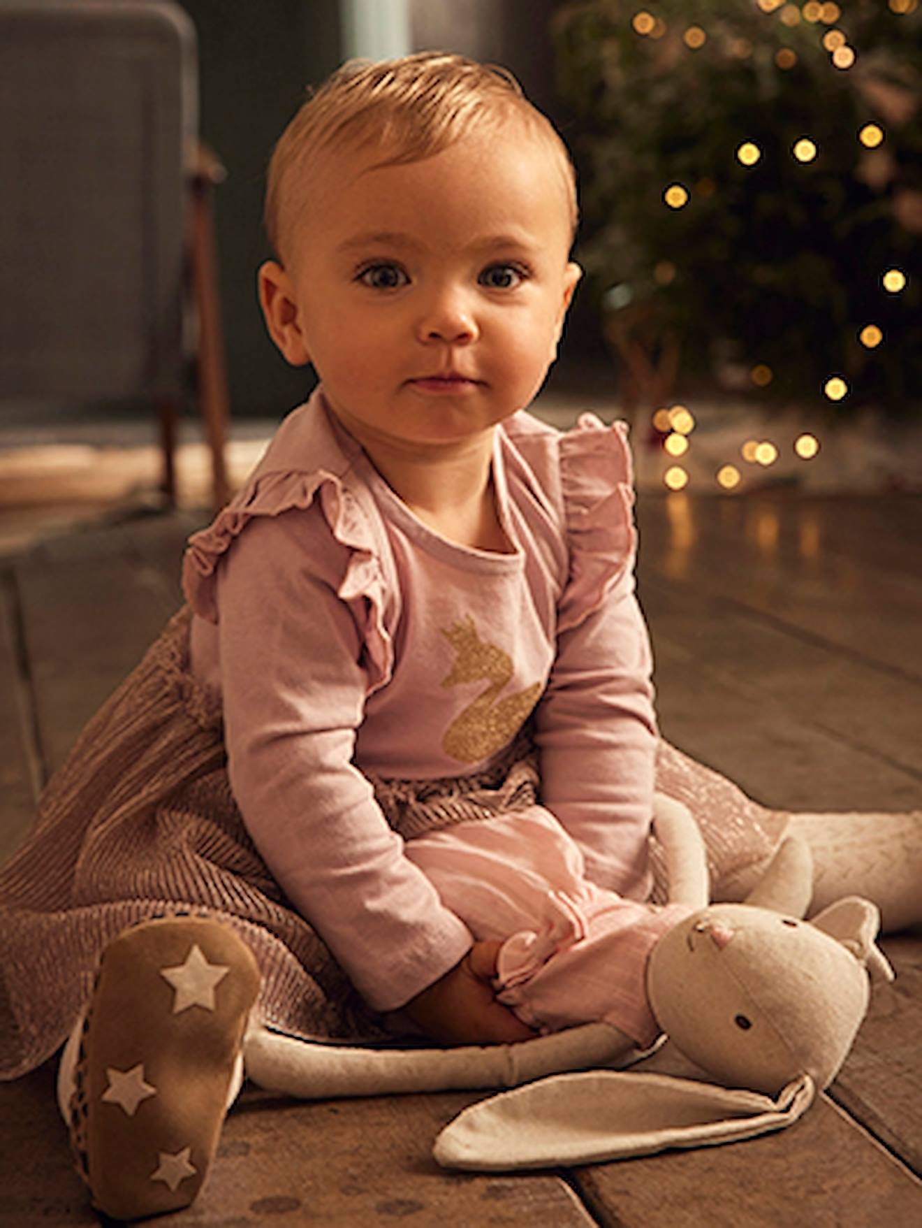 Robe 2 en 1 bébé vieux rose