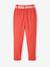 Pantalon carrot fille avec ceinture foulard imprimée kaki+rouge 7 - vertbaudet enfant 
