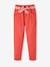 Pantalon carrot fille avec ceinture foulard imprimée kaki+rouge 5 - vertbaudet enfant 