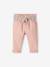 Pantalon paperbag bébé avec ceinture beige clair imprimé+vieux rose 6 - vertbaudet enfant 