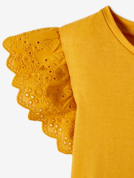 Ensemble T-shirt noué et pantalon fluide imprimé fille fraise+jaune d'or+Marine 11 - vertbaudet enfant 