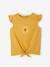 Ensemble T-shirt effet noué et short à volants fille blanc / vert+bleu / rose+jaune d'or+rose / corail foncé 22 - vertbaudet enfant 