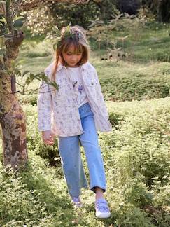Fille-Manteau, veste-Veste matelassée fille en gaze de coton garnissage polyester recyclé