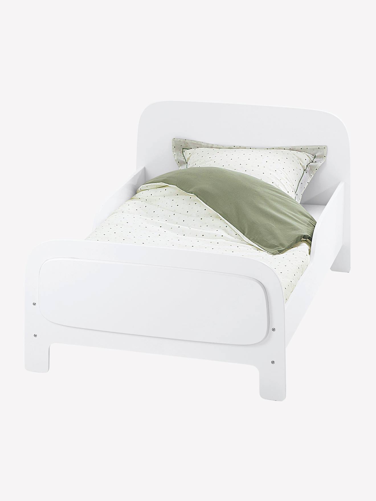Lit évolutif enfant avec sommier LIGNE PASTILLE blanc