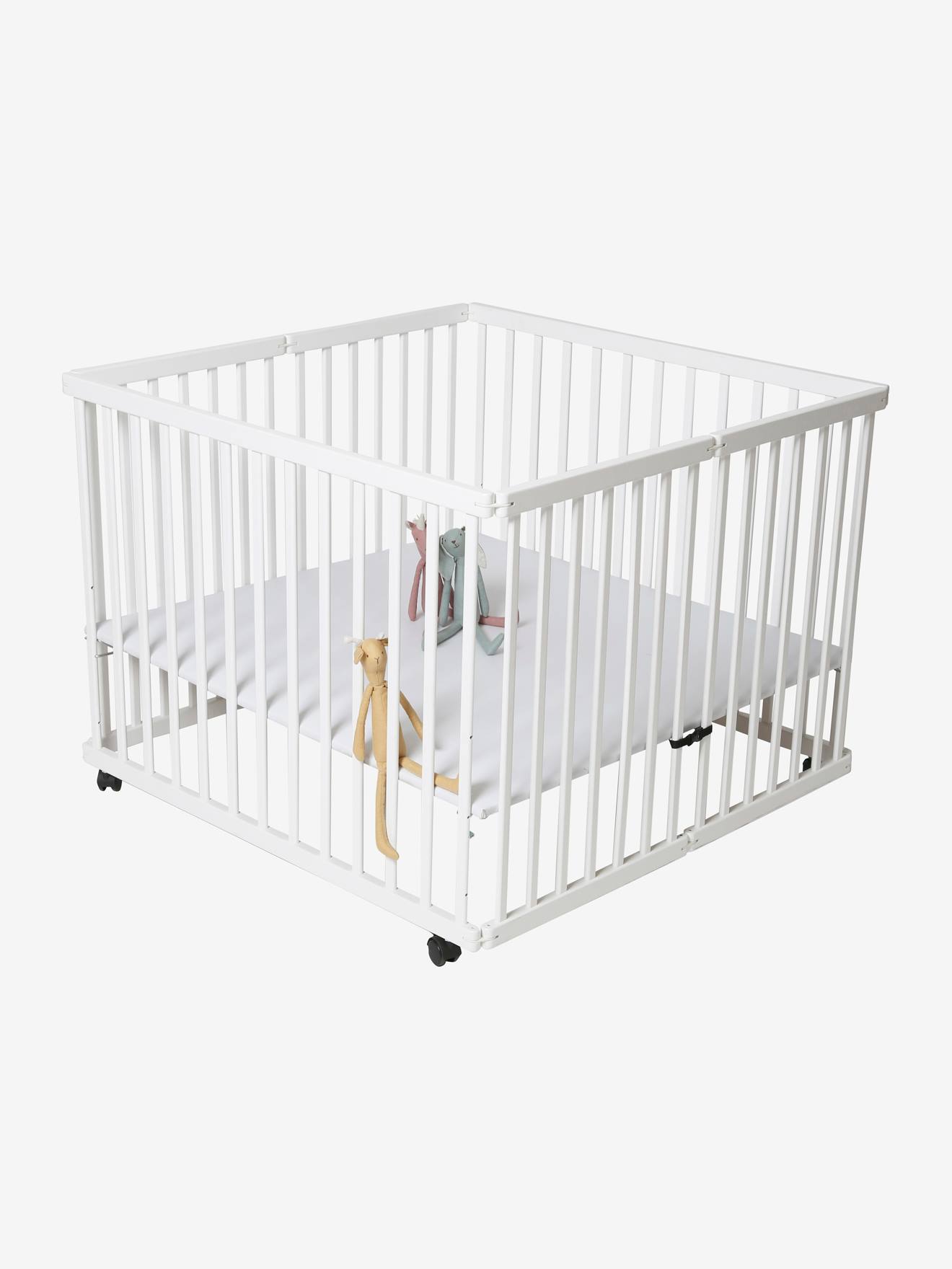 Parc pliant en bois blanc (Vertbaudet) - Image 1
